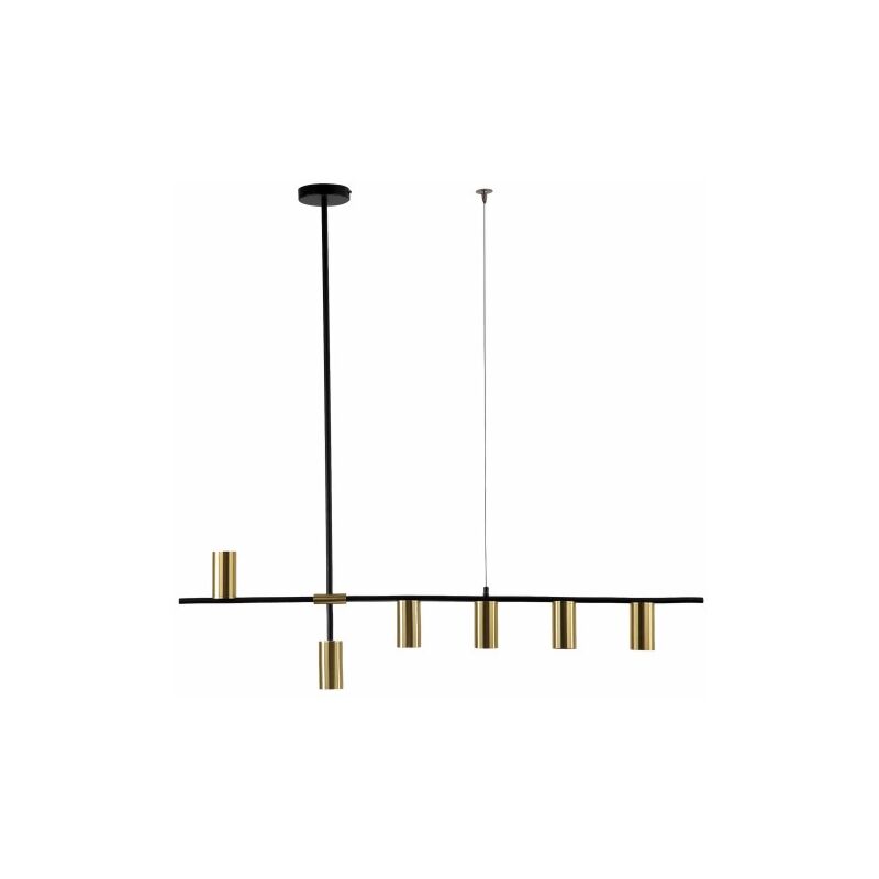 Lampada a sospensione Arizona 6 linee nero/oro
