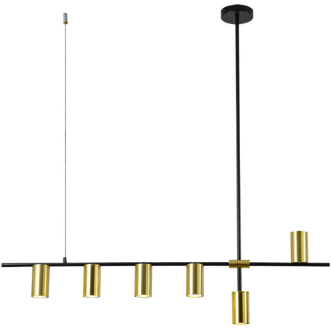 Lampada a sospensione Arizona 6xGU10 nero/oro Light Prestige