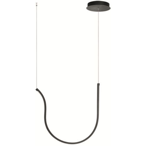 Lampada a sospensione ARQUA LED in metallo verniciato 52 cm NERO