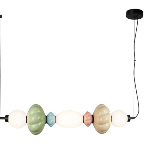 Lampada a sospensione Art Déco ceramica multicolor LED 24W Italux