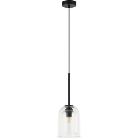 Lampada a sospensione Art Deco nera E27 Elaris Light Prestige