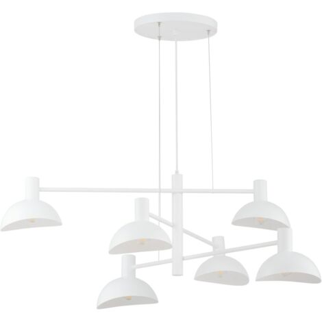 Lampada a sospensione Artis bianca 6 luci E14 Sigma