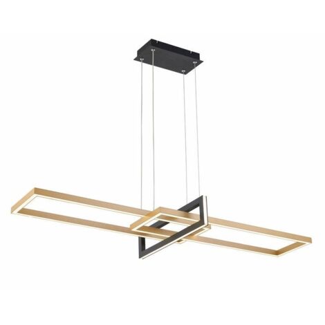 Lampada a sospensione Aspen LED 36W nero/oro Reality