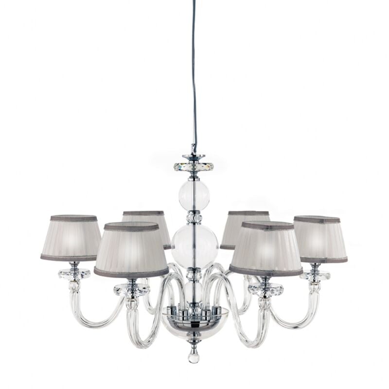 Lampada a sospensione bach con paralume in vetro