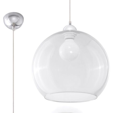 Lampada a sospensione Ball trasparente 30x120x30cm Sollux