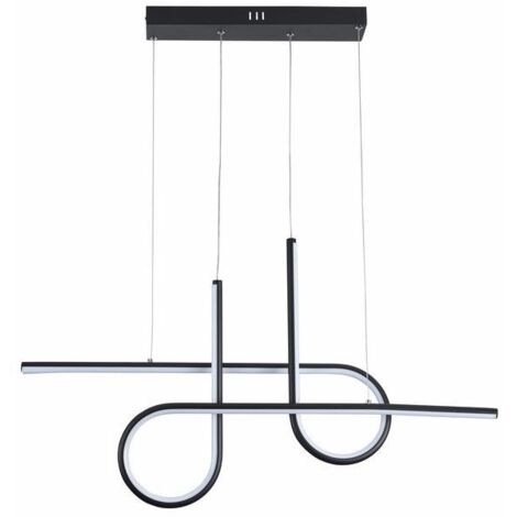 Lampada a sospensione Barrel LED 32W nera 2 anelli Reality