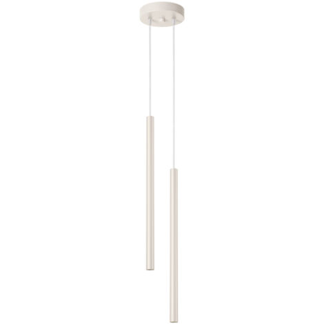 Lampada a sospensione beige Ø15cm 2 luci G9 Pastelo Sollux