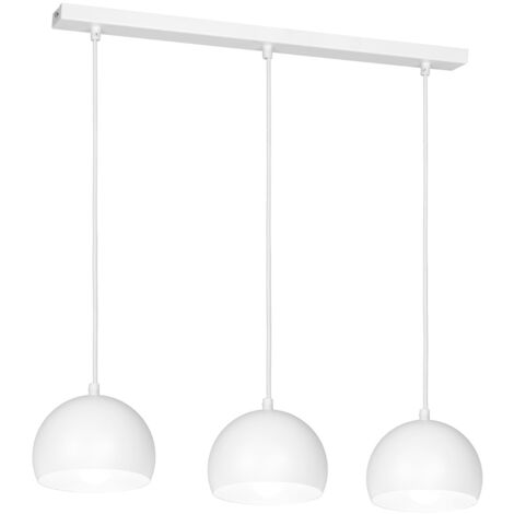 Lampada a sospensione bianca 3 luci barra 65cm Sool Luminex