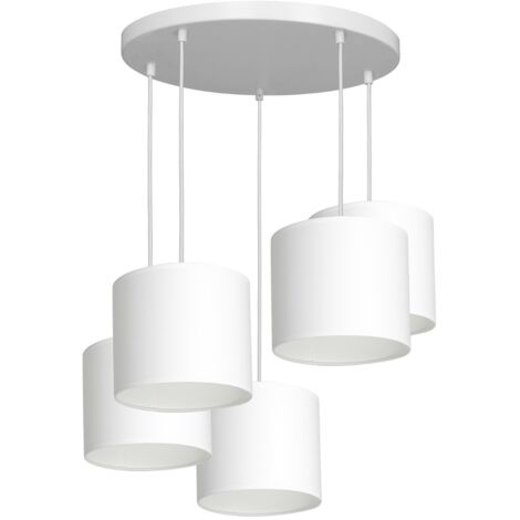 Lampada a sospensione bianca 5 luci E27 Arden Luminex