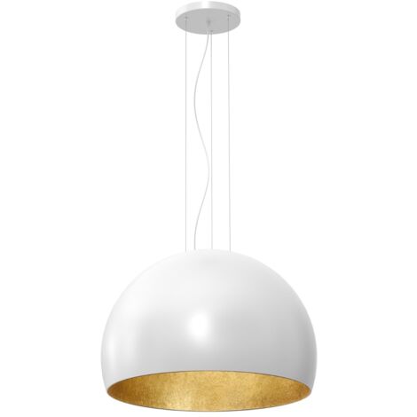 Lampada a sospensione bianca oro Ø60 E27 Luminex Compo