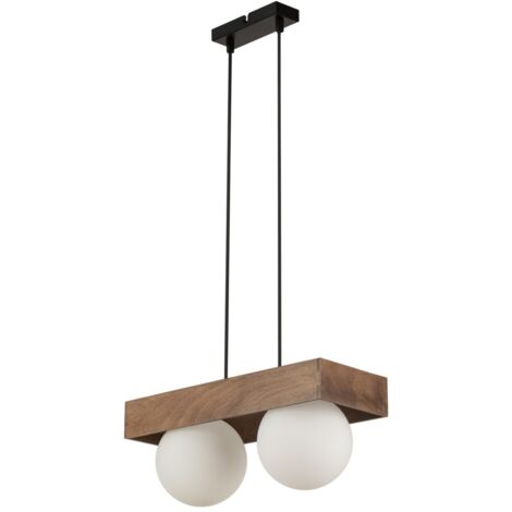Lampada a sospensione Bloom 2 sfere bianche G9 Sigma