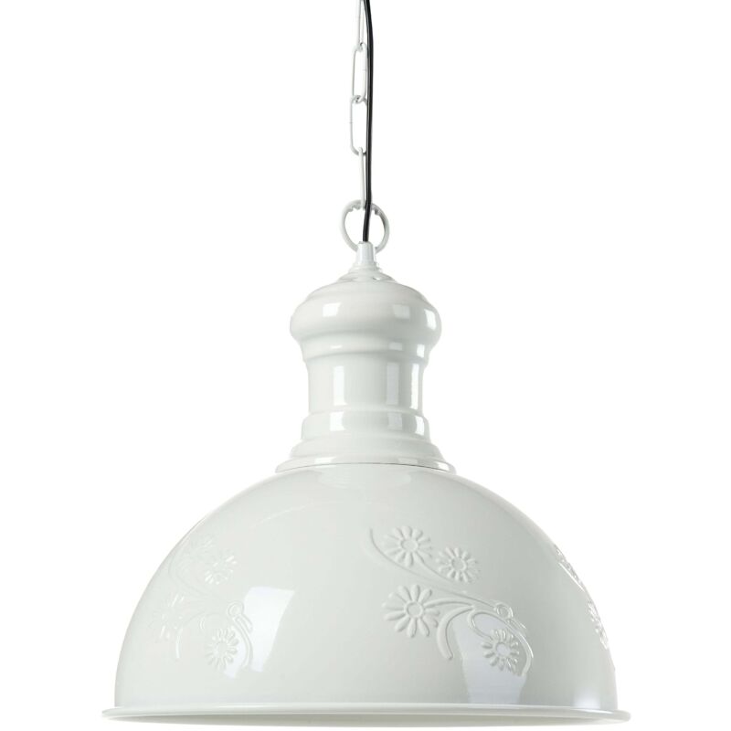 Lampada a Sospensione in Metallo Color Bianco Sporco Stile Industriale Didessa