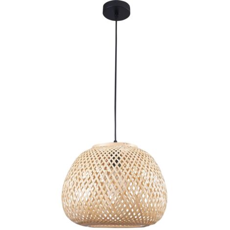 Lampada a sospensione boho bambù Ø35 E27 Polux Zanzibar