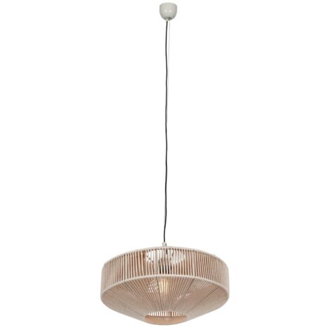 Lampada a sospensione boho beige Ø46 E27 Trio Svea