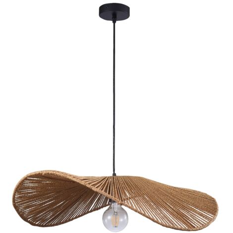 Lampada a sospensione boho Capri Ø60 bambù beige E27 Polux