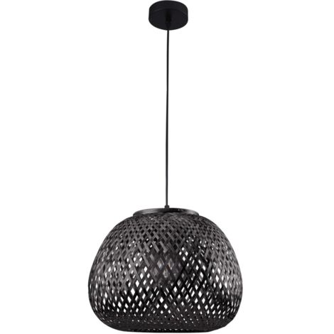 Lampada a sospensione boho nera Ø35 Zanzibar E27 Polux