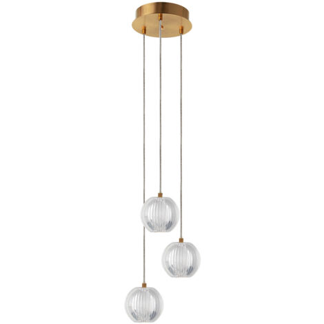Lampada a sospensione Brillant oro acrilico LED CCT 11W