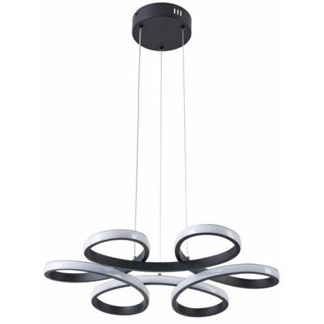 Lampada a sospensione Burton LED 40W nera Ø52 Reality