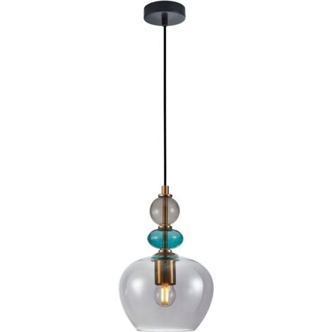 Lampada a sospensione Busco Italux vetro multicolore E27