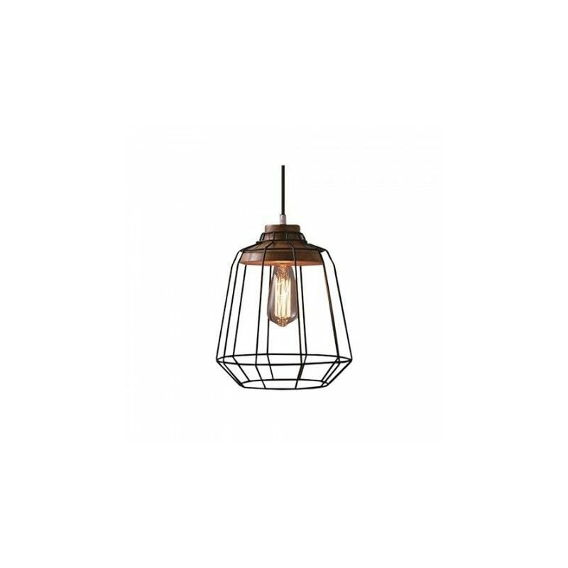 Image of Lampada a sospensione Cage E27 1M Nero