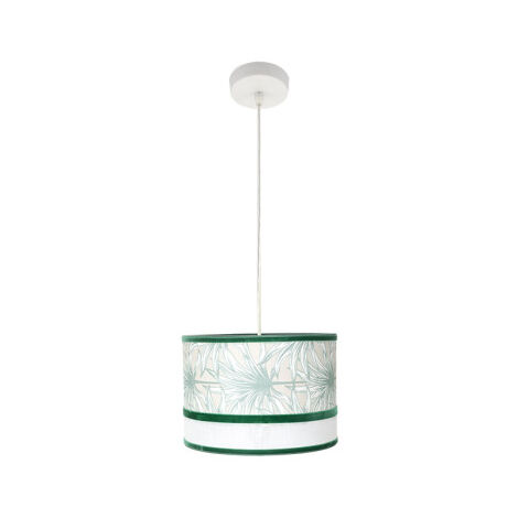 Lampada a sospensione Caledonia 1xe27 bianco/verde regx30x30cm