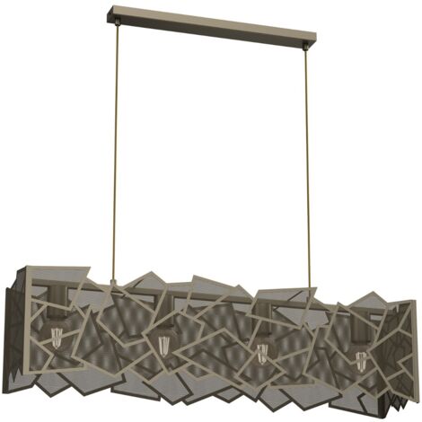 Lampada a sospensione Camo oro metallo 4xE27 15W Luminex