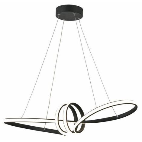 Lampada a sospensione Canbera nera LED 40W 4000K Reality