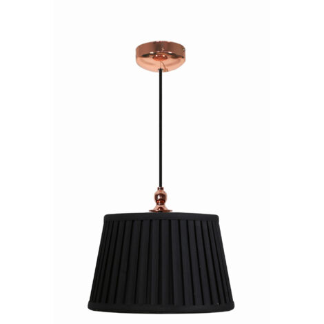 Lampada a sospensione Candellux Amore rame/nera Ø30 E27