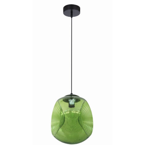 Lampada a sospensione Candellux Club vetro verde Ø28 E27