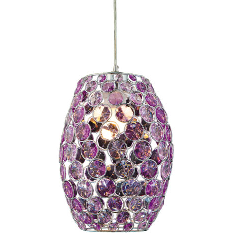Lampada a sospensione Candellux Corn cristallo cromo Ø20
