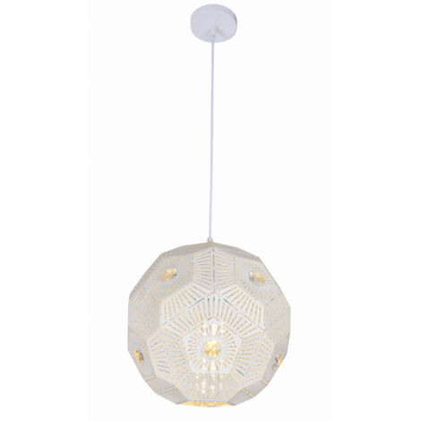 Lampada a sospensione Candellux Euphoria bianca Ø30 E27
