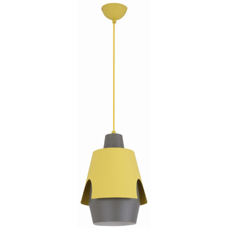 Lampada a sospensione Candellux Falun Ø22 giallo/grigio E27
