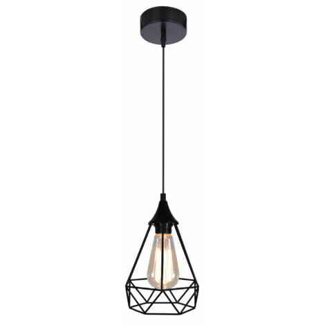 Lampada a sospensione Candellux Graf nera Ø19cm E27
