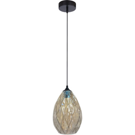 Lampada a sospensione Candellux GRAN 31-51455 nera oro Ø19