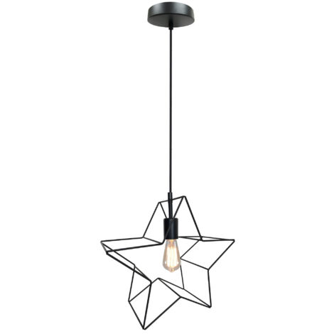 Lampada a sospensione Candellux Gwiazdka nera E27 120cm