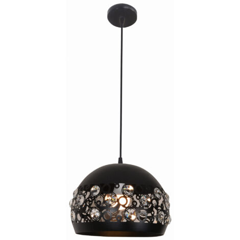 Lampada a sospensione Candellux Jolina nera Ø30 E27
