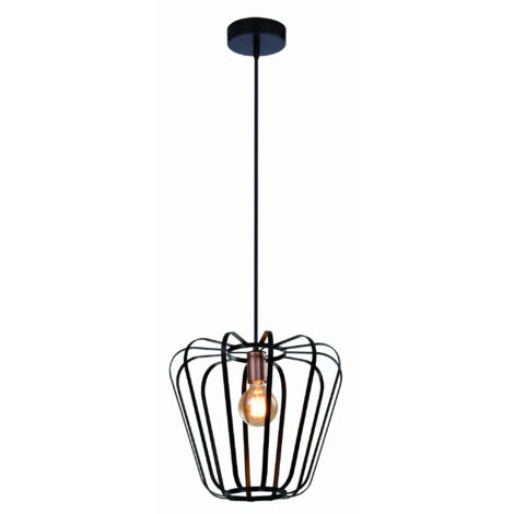 Lampada a sospensione Candellux Jonas Ø35 nero oro E27