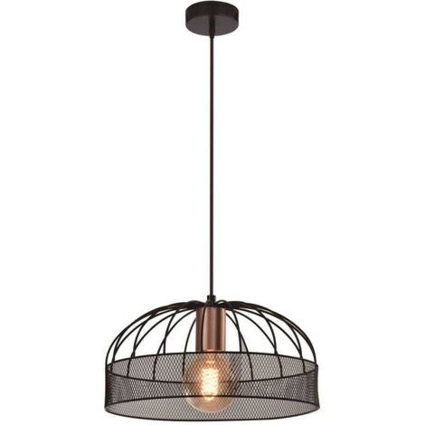 Lampada a sospensione Candellux LEVI nero rame Ø30 E27
