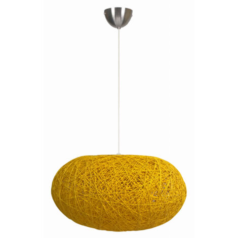 Lampada a sospensione Candellux Livio Ø38 corda gialla