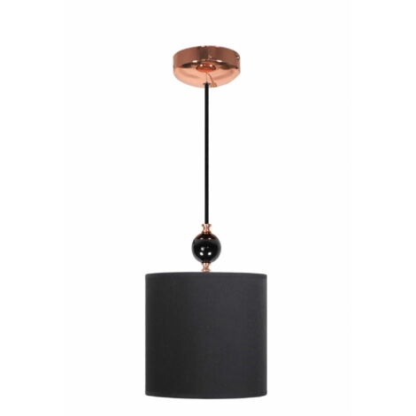 Lampada a sospensione Candellux Melba Ø30 nero rame E27
