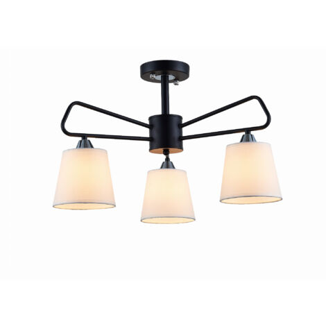 Lampada a sospensione Candellux Morley 3xE14 nera Ø58,5