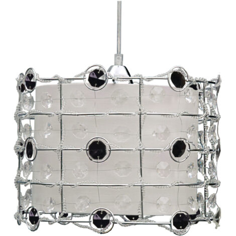 Lampada a sospensione Candellux Seneca cristallo Ø30 nero