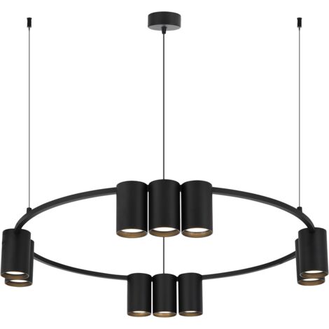 Lampada a sospensione (cerchio) GENESIS BLACK 10xGU10