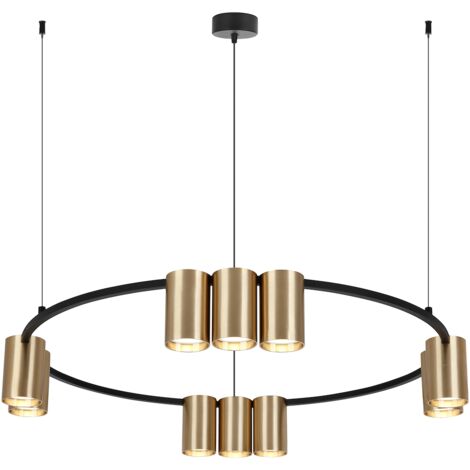 Lampada a sospensione (cerchio) GENESIS BLACK GOLD 10xGU10
