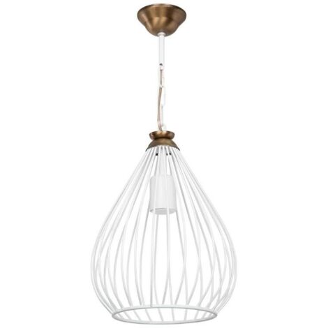 Lampada a sospensione ciondolo metallo Umay ASZ1314 colore bianco