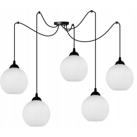 LAMPADA A SOSPENSIONE CLASSICA SPIDER CON PARALUME IN VETRO