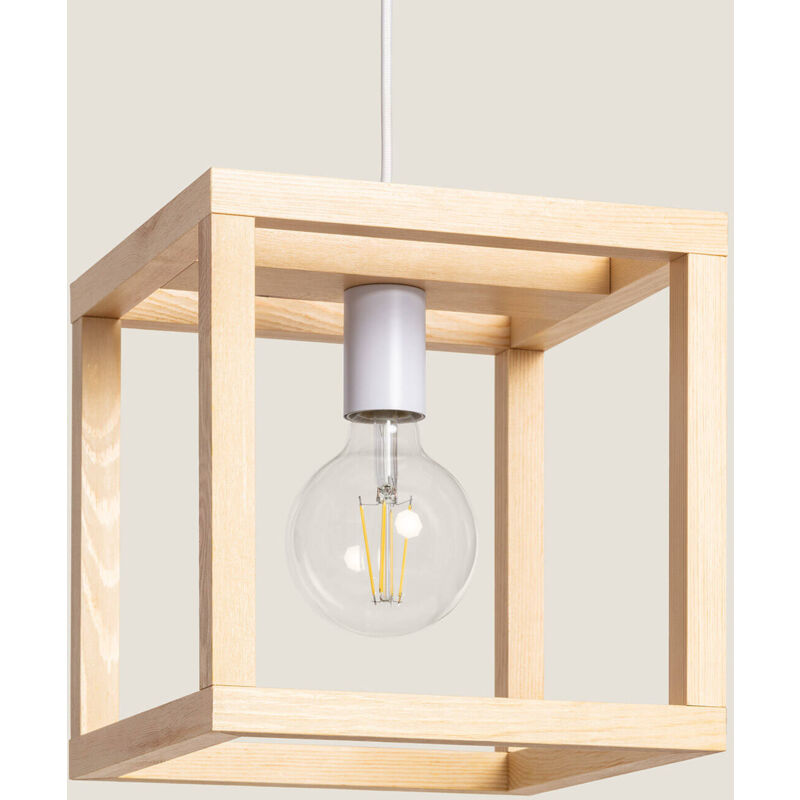 Lampada a Sospensione Legno Coba Naturale