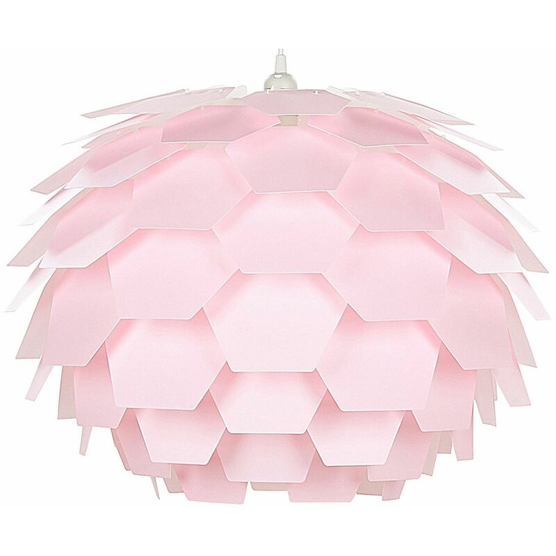 Image of Beliani - Lampadario Moderno Grande a Forma di Fiore in Plastica Color Rosa Segre - Rosa
