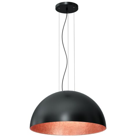 Lampada a sospensione Compo Ø60 nero/rame E27 15W Luminex