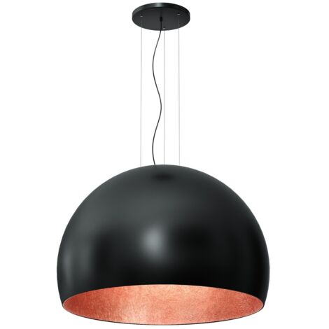 Lampada a sospensione Compo nero rame Ø100 Luminex E27